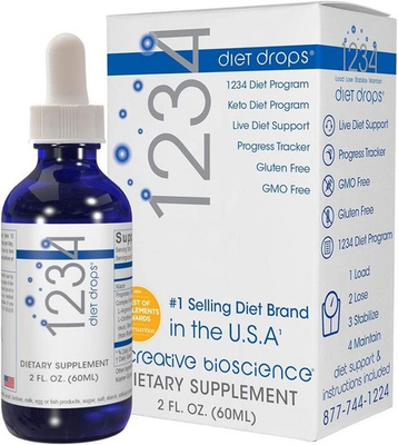 #ad Creative Bioscience 1234 Diet Drops 2fl. Oz. blue dropper bottle $24.95