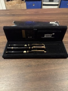 Montblanc 2 Pen Set Ballpoint Waterman Fountain Pen