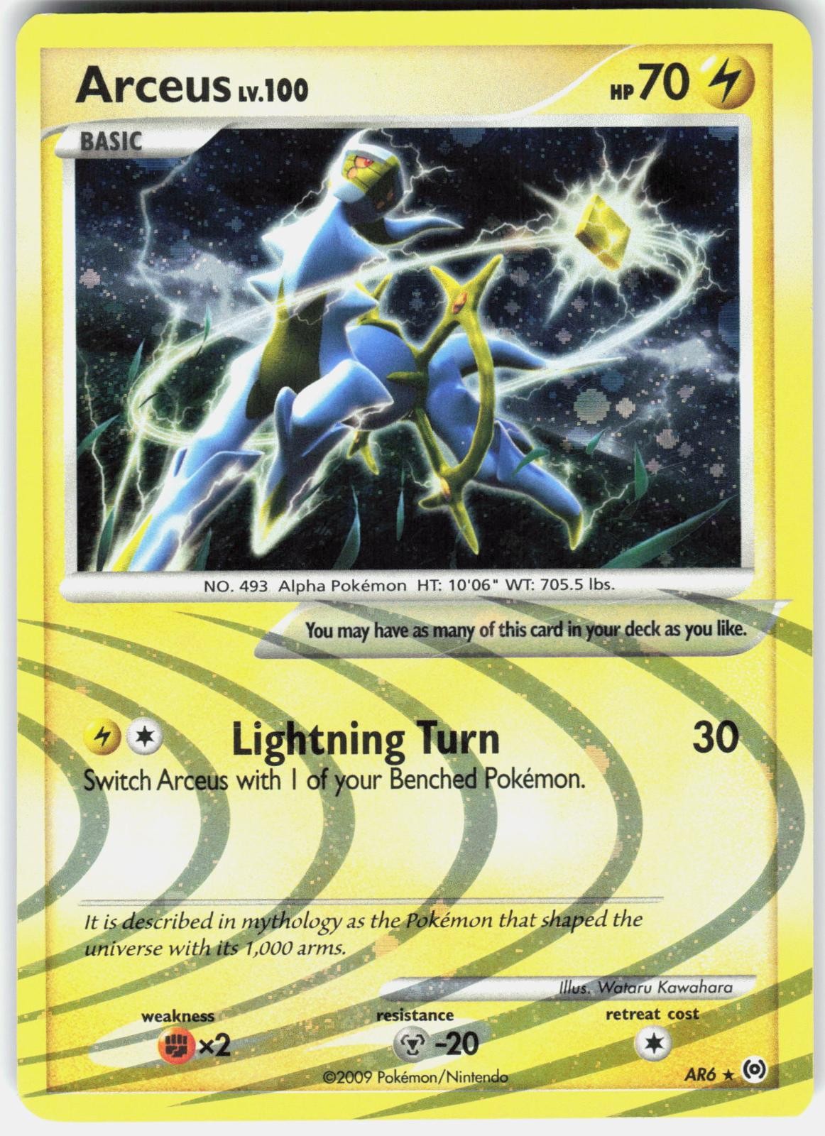 Pokemon Arceus (AR6) AR6 Holo Rare Arceus Pokemon Near Mint