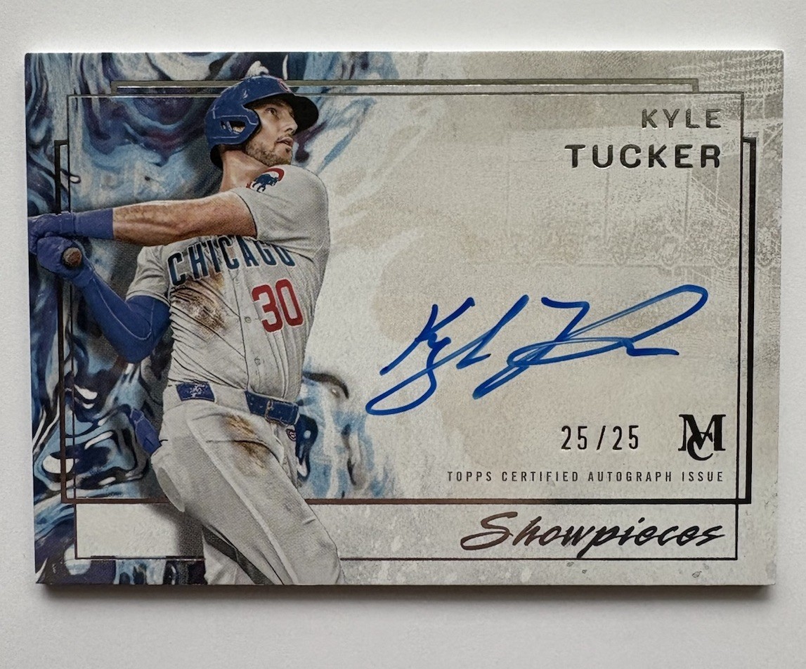 Kyle Tucker 2025 Topps Museum Collection Showpieces Auto Book End 25/25 Cubs