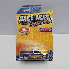 New 2008 Hot Wheels Target Race Aces CHEVY 1500 Chrome Variant w/White 10 Spokes