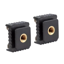 2Pcs Cold Hot Shoe Adapter Standard Mount Hotshoe to 1/4 Thread For Flash