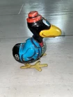 Louis Marx & Co. Vintage Wind-Up Tin Toy Cary the Crow Blue Red Yellow Japan
