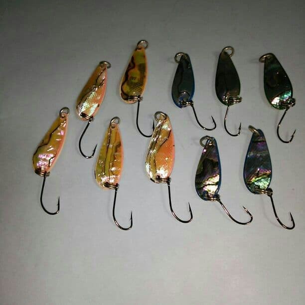 A set of 10 spoons5 pieces of Mexican abalone with urethane coating, 5g each, - Image 3