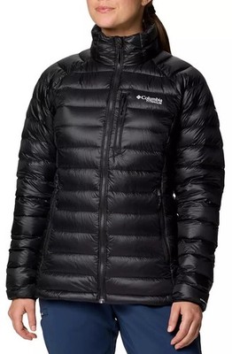 COLUMBIA TITANIUM WOMENS ARTIC CREST DOWN JACKET SZ XL $260 BLACK