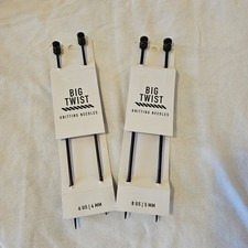 NEW Big Twist Wooden Knitting Needles 8 US / 5mm OR 6 US / 4mm
