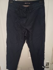 Preloved Ladies Marks And Spencer Collection Navy Chinos Size 10 Leg 25
