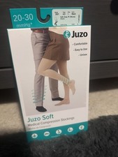 Juzo 2001 Soft 20-30 Closed Toe Knee High Compression Stockings w/Silicone Band