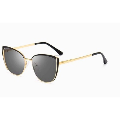 Photochrome Cat Eye Blaulicht blockierende Brille Metallgestell Damen