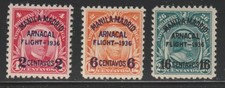 Philippines    1936    Sc # C 54-56    Surcharged    MLH    OG