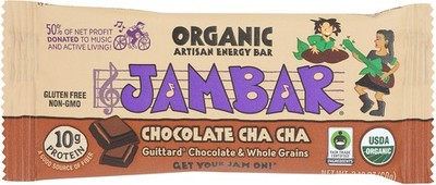 Jambar Chocolate Cha Organic Artisan Energy Bar 2.12 Oz