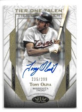 2022 Topps Tier One TONY OLIVA TIER ONE TALENT AUTO /299 MINNESOTA TWINS!