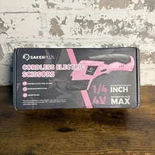 NEW - SAKER PLUS - Cordless Electric Scissors - 1/4 Inch - 4V - Blue