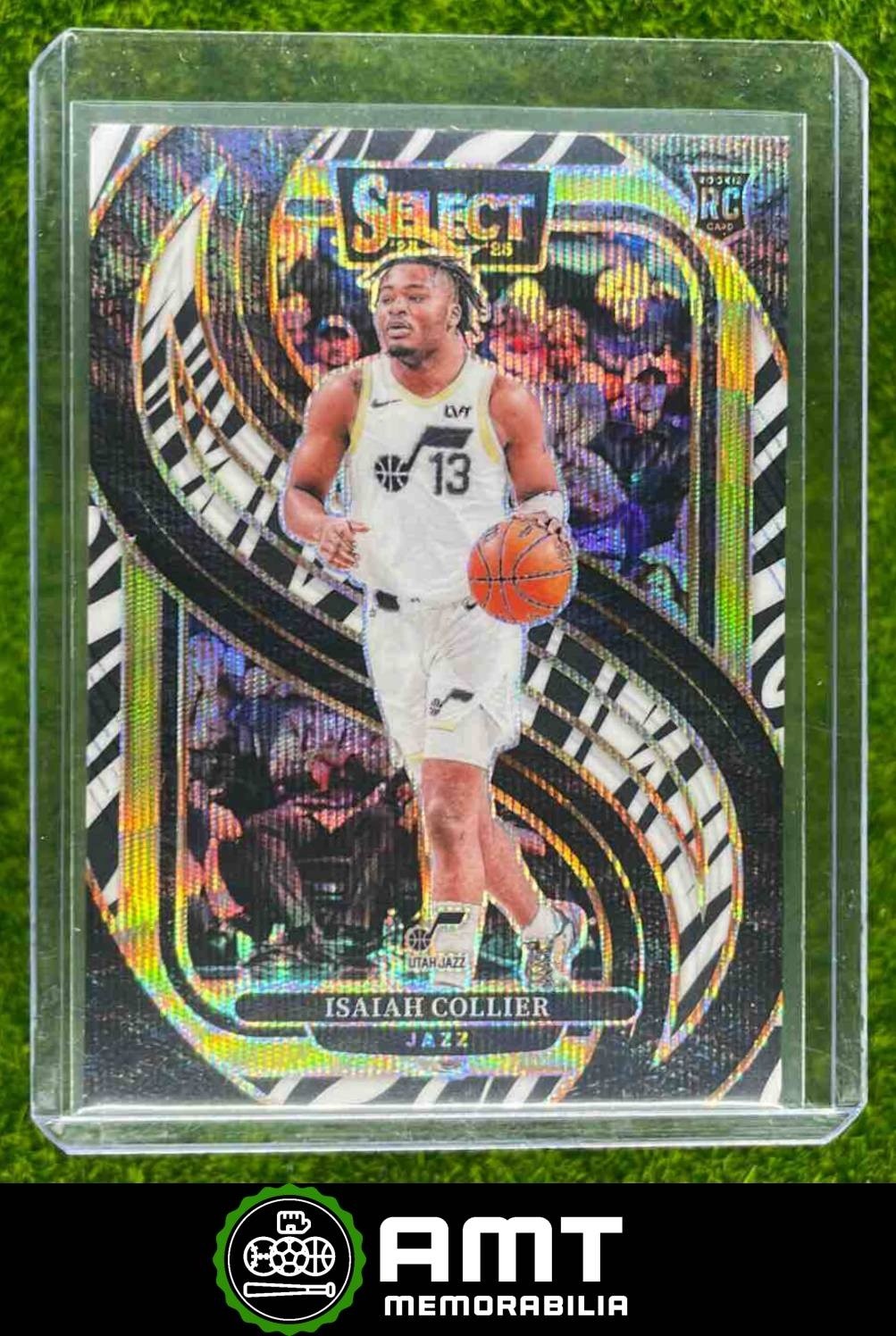Isaiah Collier RC 2024-25 Panini Select Zebra Prizm Premier Utah Jazz #178