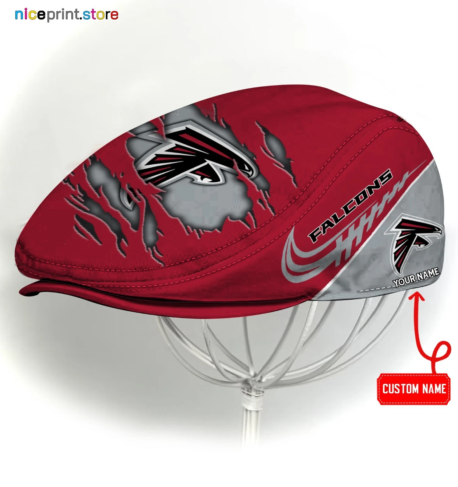 Atlanta Team Falcons Jeff Cap football Jeff Cap football Driving Cap, football Golf Cap