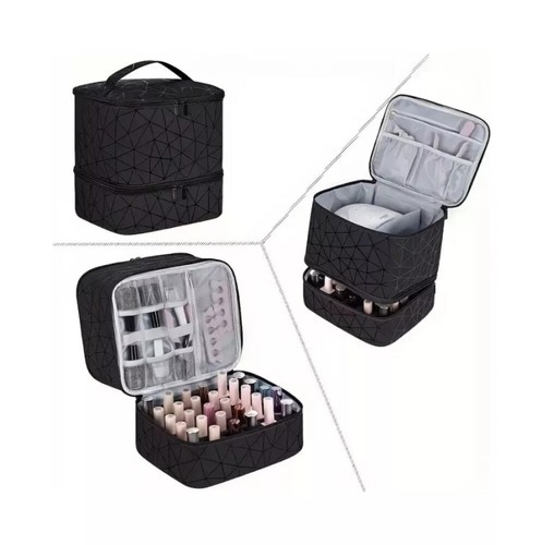 Doppelschichtiger Nagellack-Organizer,Aufbewahrungstasche,Nagellack-Tragetasch . - Bild 5 von 24