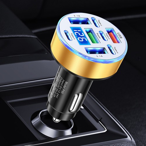 40W 8 Ports Car Charger Fast Charging Charger Car Power Charger for Phone Tablet - Photo 7 sur 16