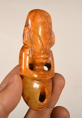 Pendentif amulette ancien dieu soleil outlet en jade culture Hongshan Chine 8 cm dieu soleil hélios