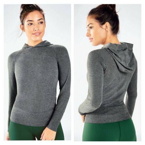 FABLETICS *Anna* Grey Seamless Long Sleeve Activewear Hoodie Medium UK 12/14