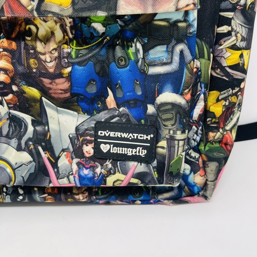 Loungefly Overwatch Backpack Character Collage All Over Print Large Colorful - Picture 2 of 24