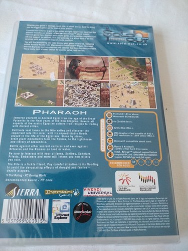 Pharaoh (Sold Out Range) - PC CD ROM (Sierra/Impressions Games, 1999) NEW/SEALED - Picture 2 of 3