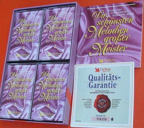 4MCs Die schonsten Melodien großer Meister Readers Digest Kassetten + Booklet - Picture 2 of 6
