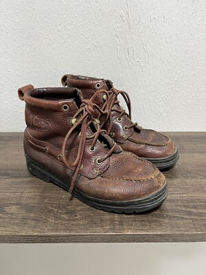 Justin Women’s Brown Leather Chukka Ankle Boots Lace Up Size Style  L0991