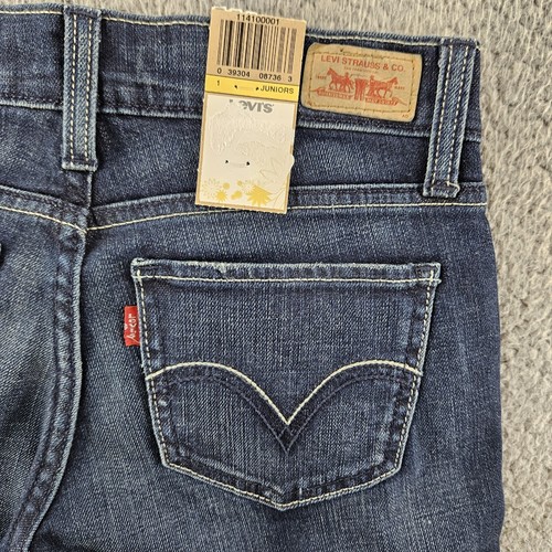 Levis Jeans Womens 1 (28x23) Blue 524 Mid Rise Capri Cropped Cuffed Too Superlow - Imagen 15 de 17