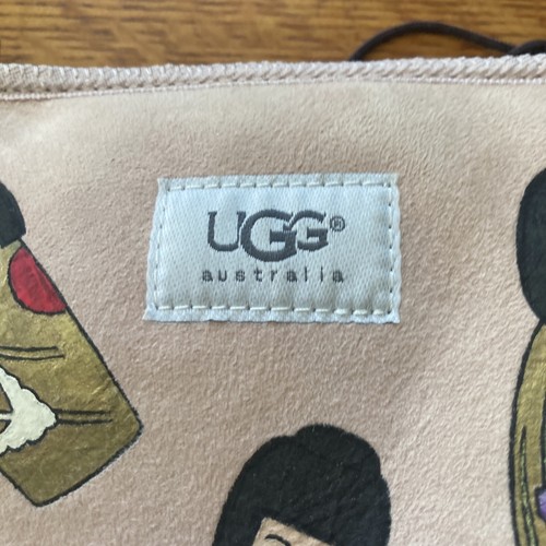 UGG Pocket Messenger Blush Pink Crossbody Purse Sherpa SHEEPSKIN Kokeshi Dolls - Picture 3 of 12