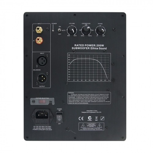 Subwoofer Amplifier Board Plate Amp Subwoofer Ethics Sound Rated 200/350W Output - Picture 3 of 21