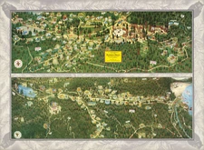 Pictorial Map Bohemian Grove Sonoma County California Wall Art Poster Print