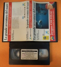 VHS*film LA AVVENTURA DEL MARE IL GRANDE SQUALO BIANCO Jacques Cousteau (F144)