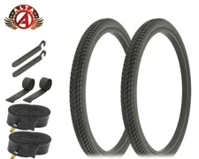 ALTA Bicycle 24" x 2.00" All Black Wall Twin-March (2) TIRES,TUBES,STRIPS,LEVERS
