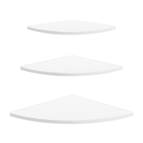 3Pcs Floating Corner Shelf Modern Storage For Home Office - Picture 7 of 12
