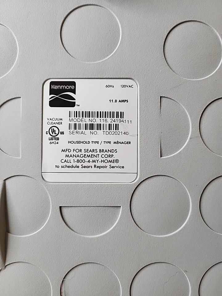 Kenmore Compact Canister Vacuum 10701 116 Base Motor Only Tested Works - Image 4 of 4