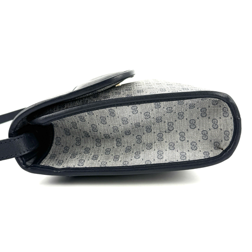 Borsa a tracolla Gucci vintage micro GG pochette tracolla grigio navy PVC autentica - Foto 6 di 23
