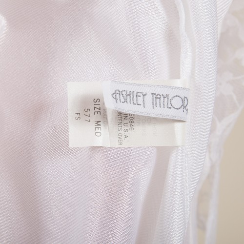ASHLEY TAYLOR weiß seidig Nylon Cami Tank Top Spitze Oberteil Größe M - Bild 7 von 7