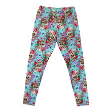 Woman Size M 7-9 Leggings Skulls Flowers Feathers Butterflies by No Boundaries