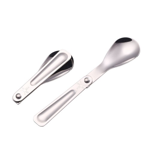 2 PCS Drink Spoons Folding Utensil Set Soup Spoons Folding Handle Spork - Picture 9 of 12