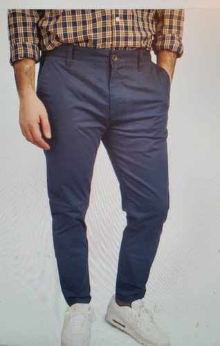 UNDER 5' 10 PREMIUM COTON STRETCH CHINO NAVY MEN'S JEANS SIZE 38X28 - Picture 2 of 8