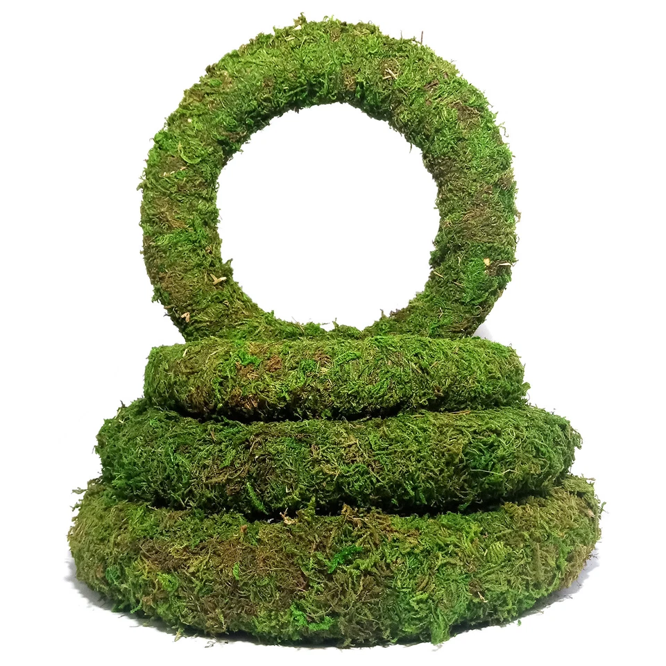 Moss Effect Christmas Decoration Wreath Rings/Frames | 8", 10", 12" & 14" Sizes