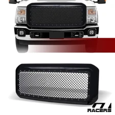 For 2011-2016 Ford F250/F350 Superduty Black Rivet Bolt Mesh Front Bumper Grille