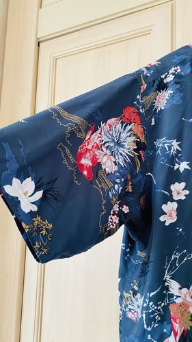 Camisa manga corta 3XL Cotton Traders azul marino/azul estampado floral fácil cuidado - Imagen 2 de 11