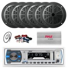 Pyle Récepteur Bluetooth Marine, 6x Haut-parleurs 6,5'' 120W, Ampli avec Kit, Antenne