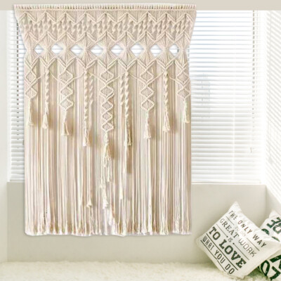 Large Macrame Wall Hanging Hand Woven Tapestry Bohemian Boho Chic Art Home Decor