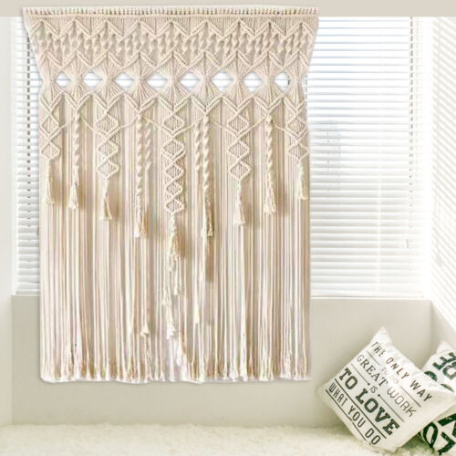 Wall Hanging Boho Backdrop Door Window Curtain Decoration Handmade Macrame