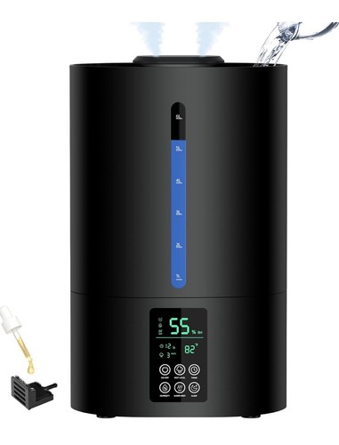 6L Cool and Warm Humidifier for Bedroom - Top Fill with Essential Oil Diffuser