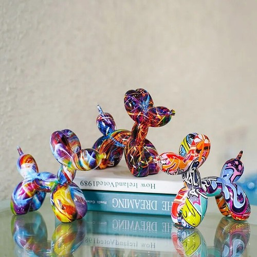 Pintura Graffiti Globo Perro Estatuillas para Interior Hogar Escritorio Decoración - Imagen 2 de 15