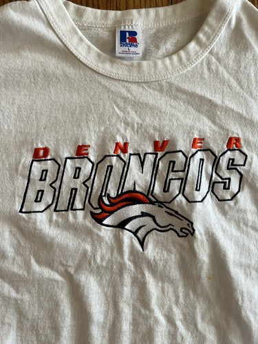 Denver Broncos Short Sleeve Size L Russell Athletics - Picture 2 of 4