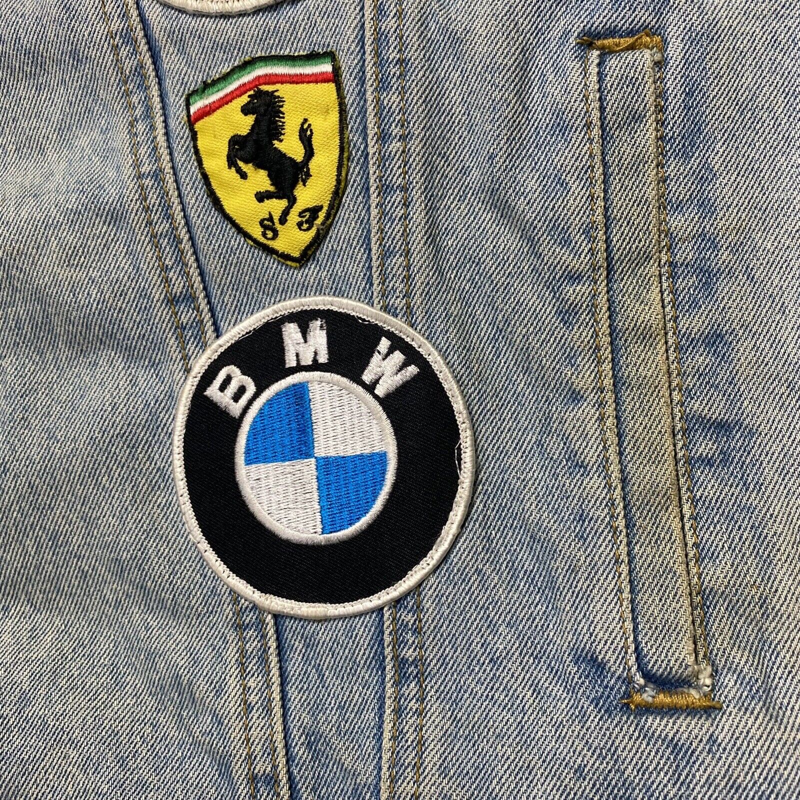 Vintage 90s Structure Jeans Denim Moto Ducati 199… - image 9